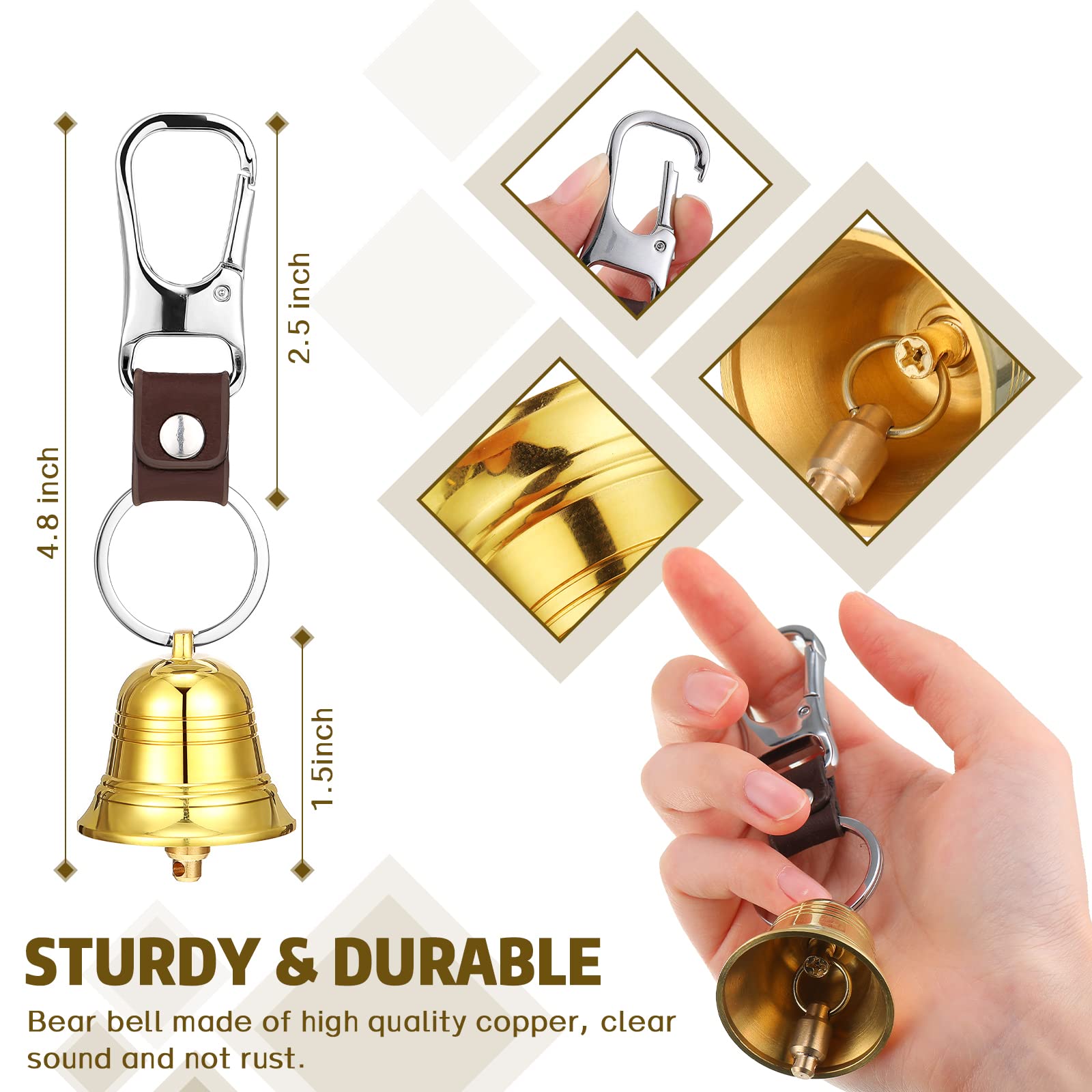 Amazon.com: 12 Pcs 1.5 Inch Loud Bear Bell with Whistle Set for